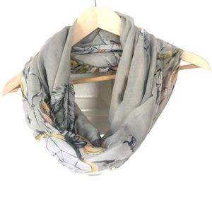 D&Y Gauzy Grey Dreamcatcher Print Scarf